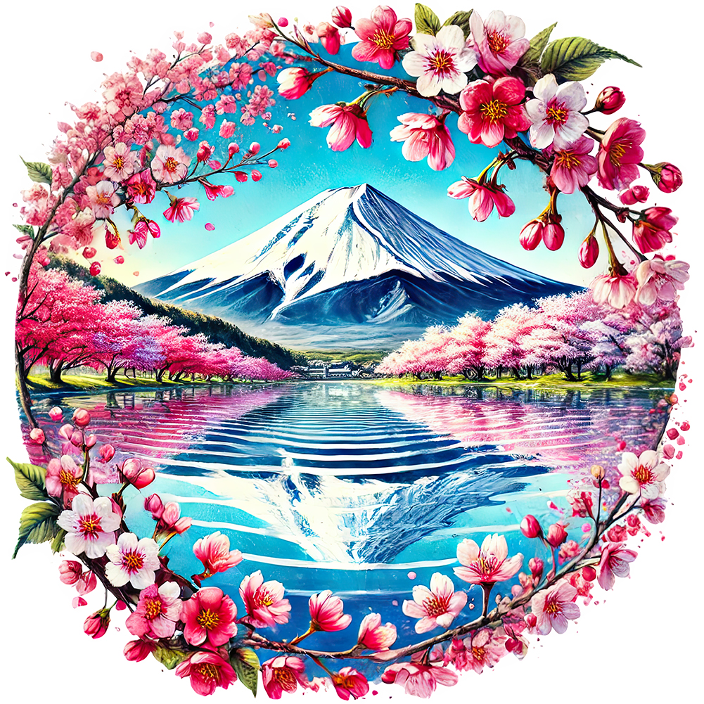 Mount Fuji, Japan 30*30cm(canvas) full round drill diamond painting