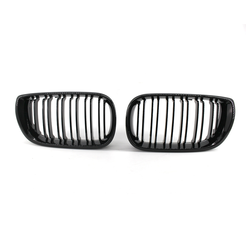 

Double Slat Kidney Grille Grill Gloss Black for BMW E46 3 Series 4D 02-05, 501 Original