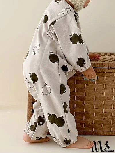 MidiSono - Printed Button Up Dropped Shoulder Jumpsuit