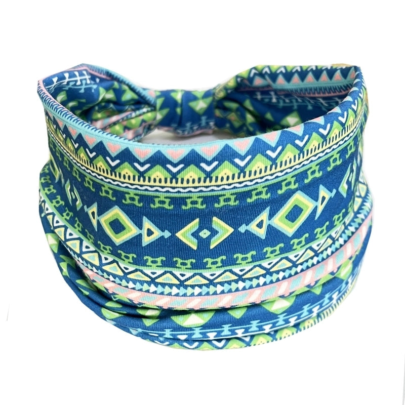 Women’s Hair Band African Print Pattern Wide Edge Elastic Knot Sports Yoga Headband Women’s Headwear Hair Accessories