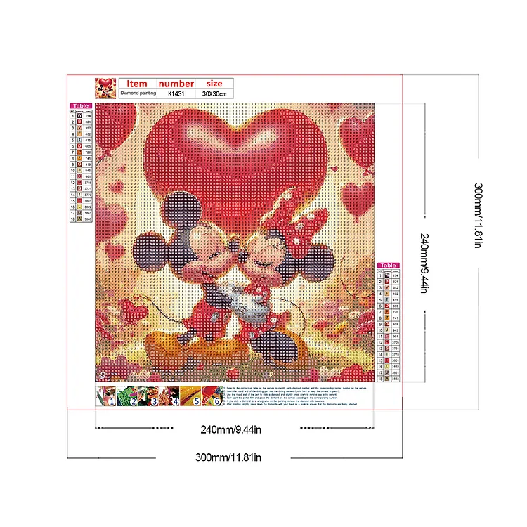 5D DIY Diamond Painting Kit Disney Mickey and Minnie Mouse Full SQUARE  Drill Craft Kits FREE Worldwide Shipping 