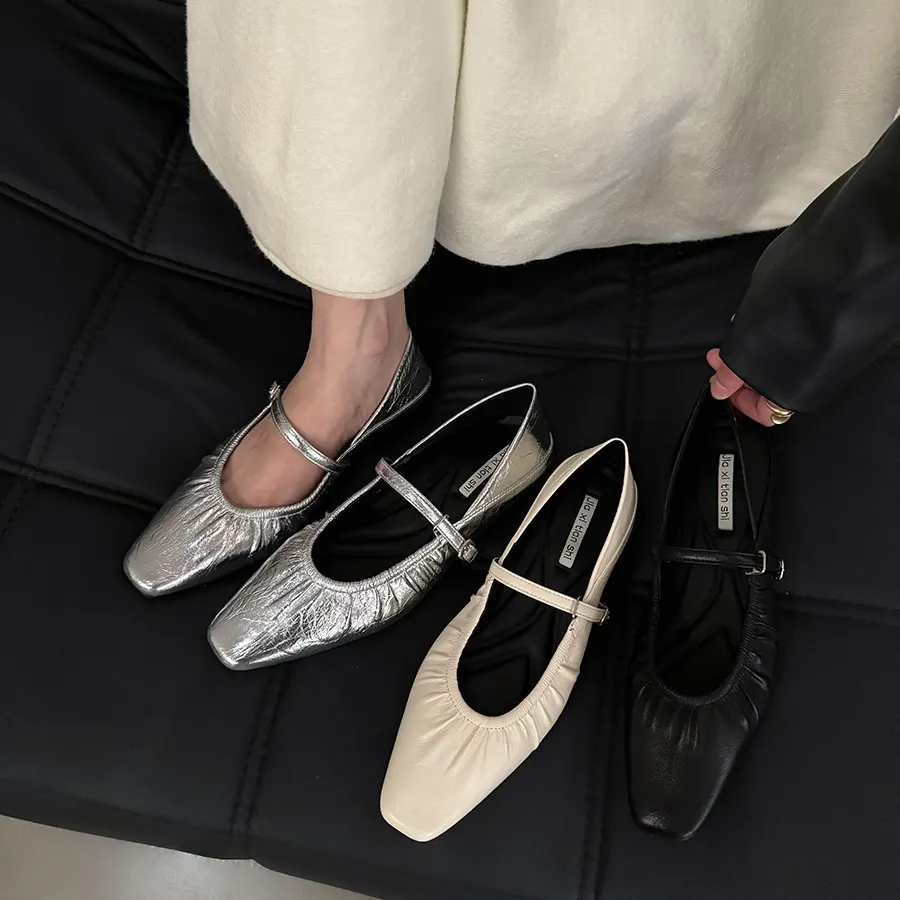 Churchf Churchf Silver French Spring And Autumn Small Single Shoes Women's 2024 New Hot Style With Skirt Mary Jane Evening Shoes