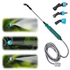 31 Inch Battery Powered Sprayer Wand Rechargeable Electric Sprayer Telescopic Wand with Hose 3 Mist Nozzles for Lawn and Garden