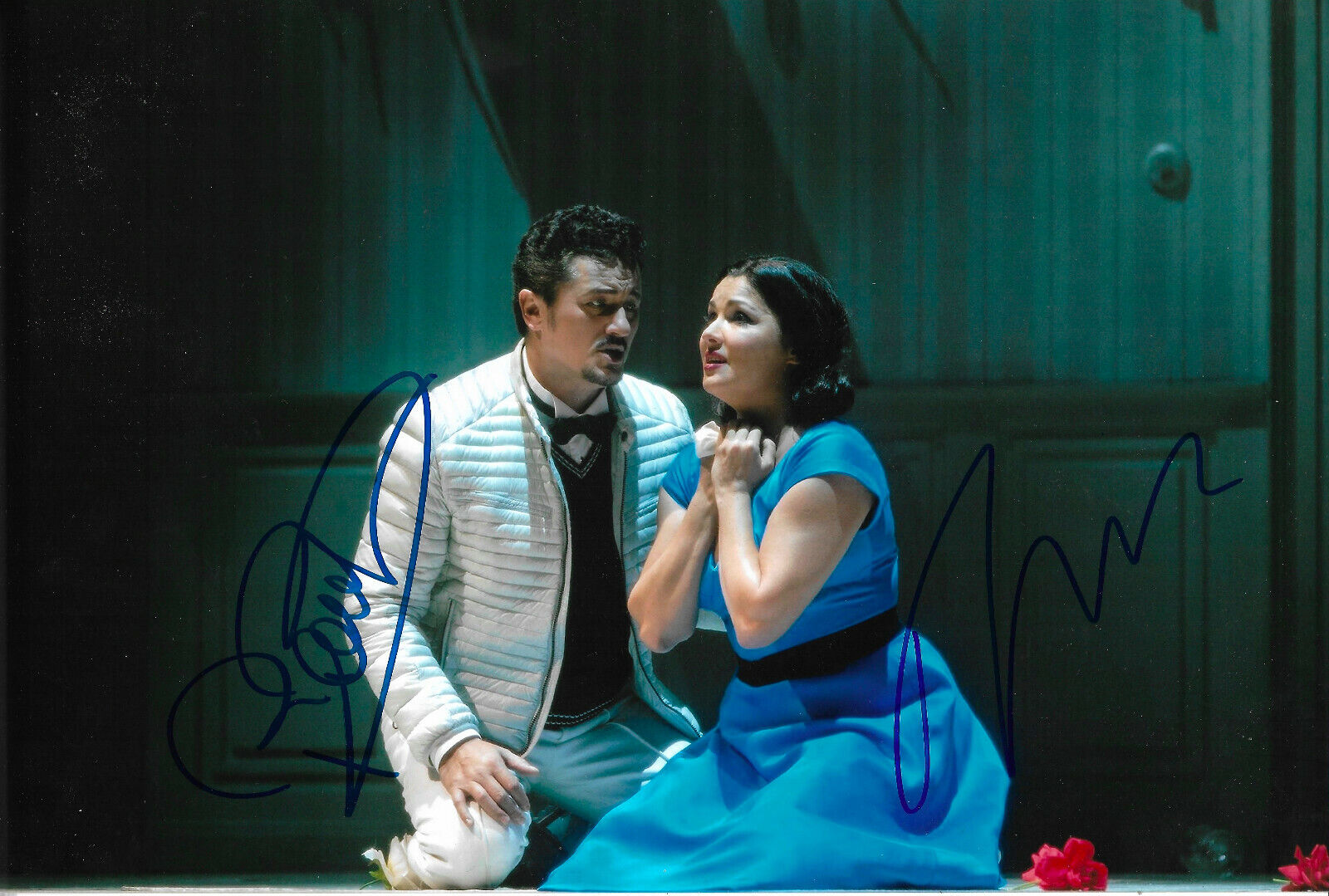 Anna Netrebko & Piotr Beczala Opera signed 8x12 inch Photo Poster painting autographs