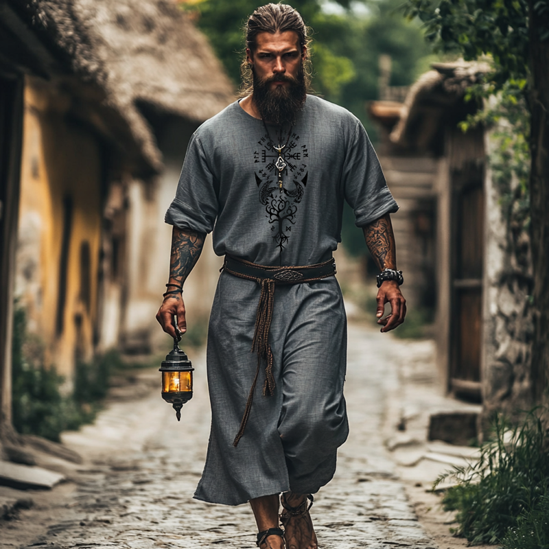 Viking Linen Robe-inspireuse