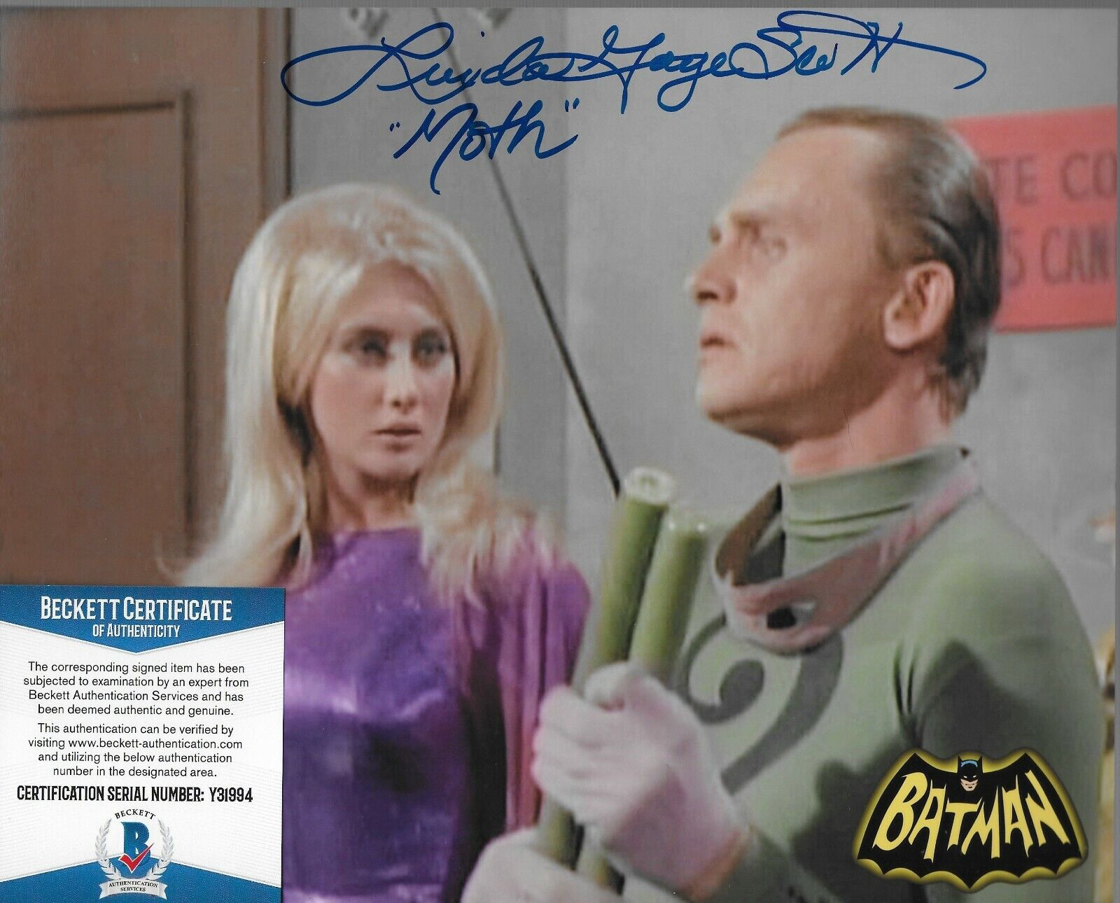 Linda Gaye Scott Batman Original Autographed 8X10 Photo Poster painting w/Beckett COA #4