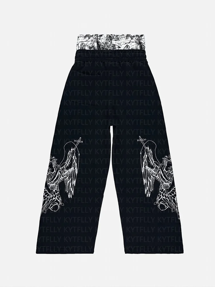 Athvotar Athvotar Street Water Wash Trousers Casual Fashion Street High Straight Trousers Men And Women The Same