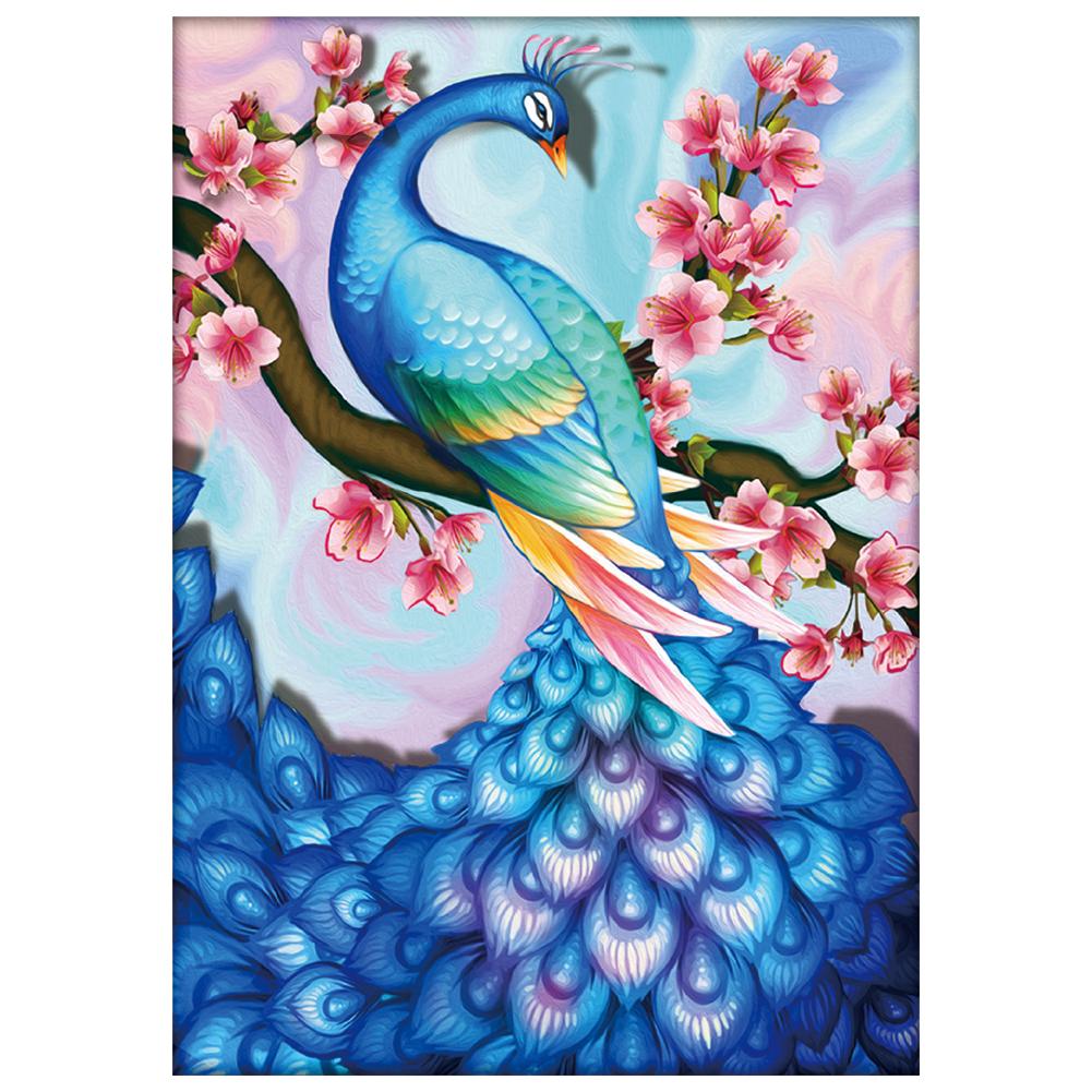 

Peacock-Special-Shaped Drill Diamond Painting-40X30CM, 501 Original