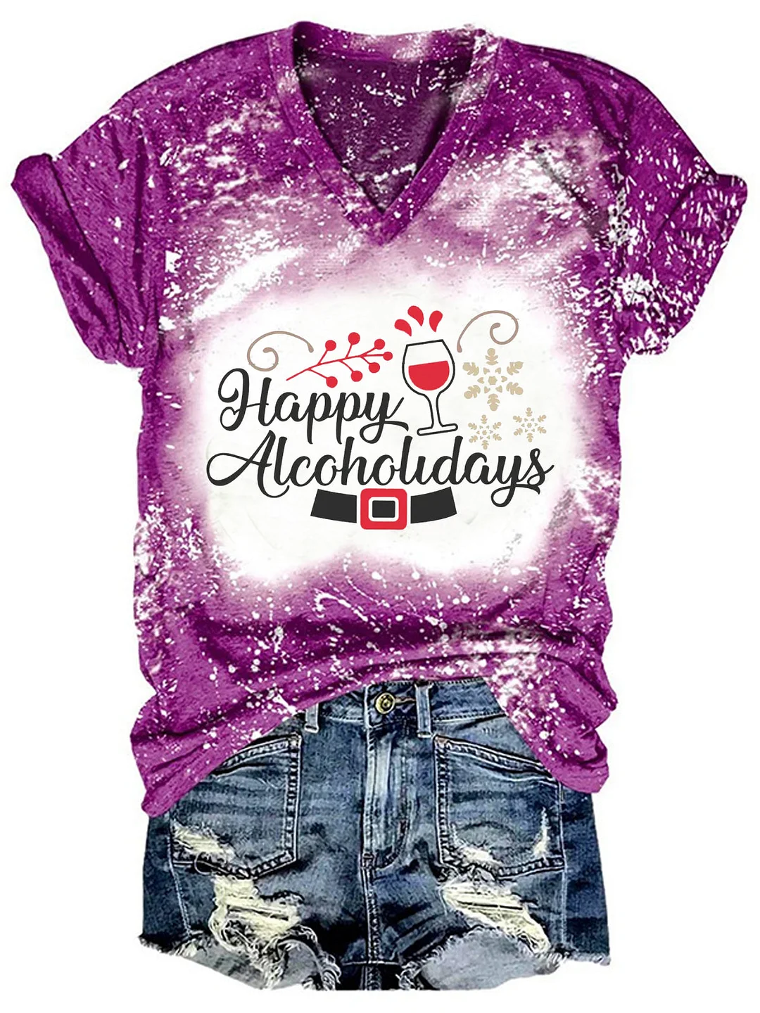 Happy Alcoholidays Tie Dye T-shirt