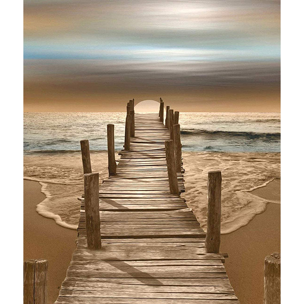11ct Stamped Cross Stitch Seaside(36*46cm)-Guru-buzz