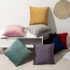 Plain Velvet Rhombus Home Living Creative Cushion Pillow Cover