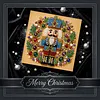 (25x25cm)DIY Pearl Painting Xmas Framed Handmade Pearl Material Art Kit Living Room Decor