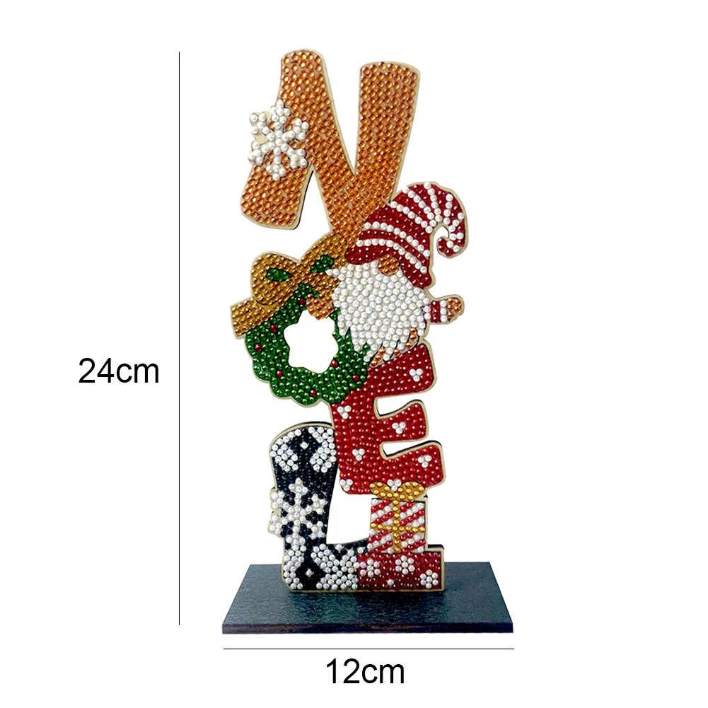 Christmas Wooden Spot Diamond Decoration (Single-sided Crystal Diamond)