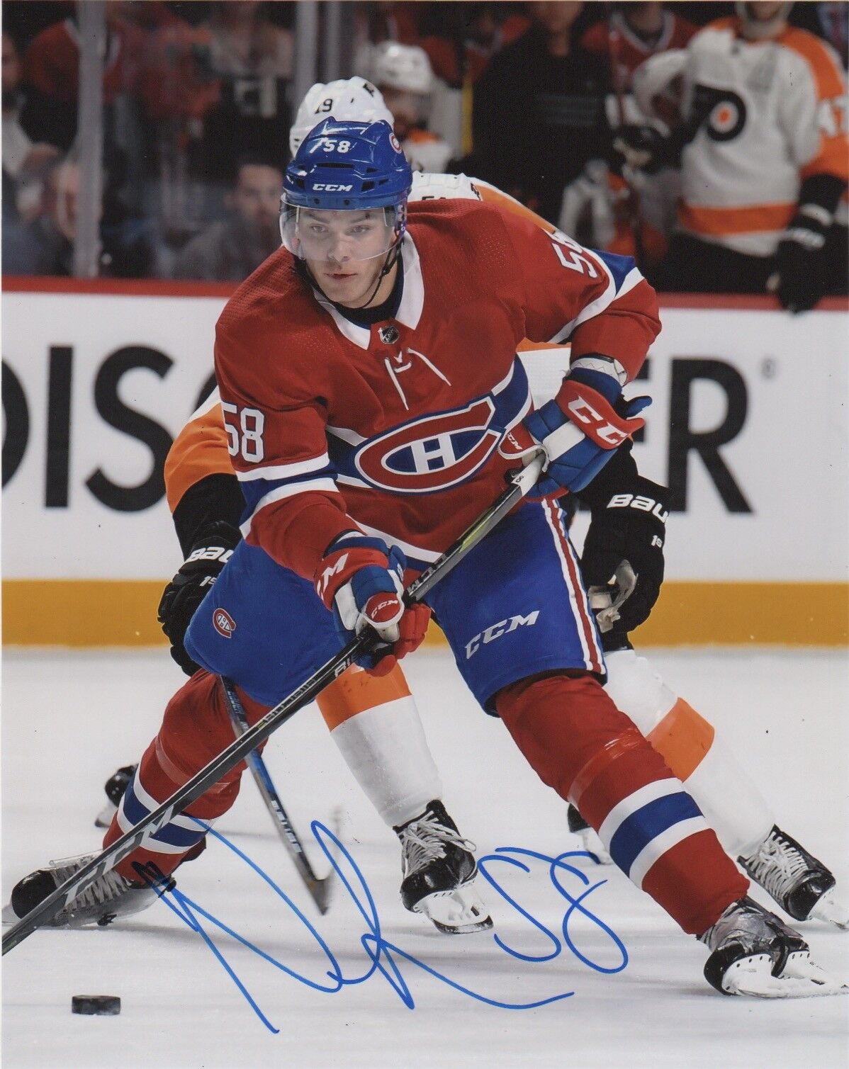 Montreal Canadiens Noah Juulsen Signed Autographed 8x10 Photo Poster painting COA #11