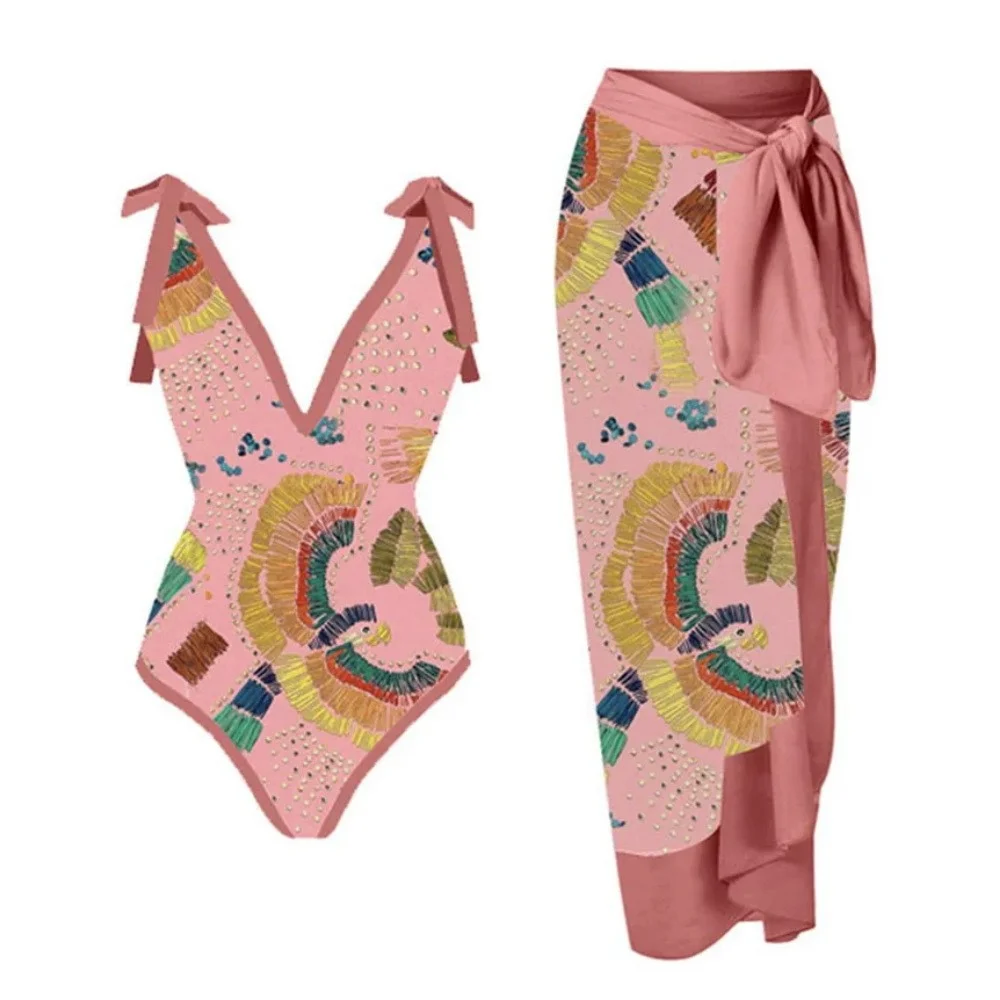 Uveng Uveng One-Piece Bikini Suit Women's Bikini Three-Piece Set