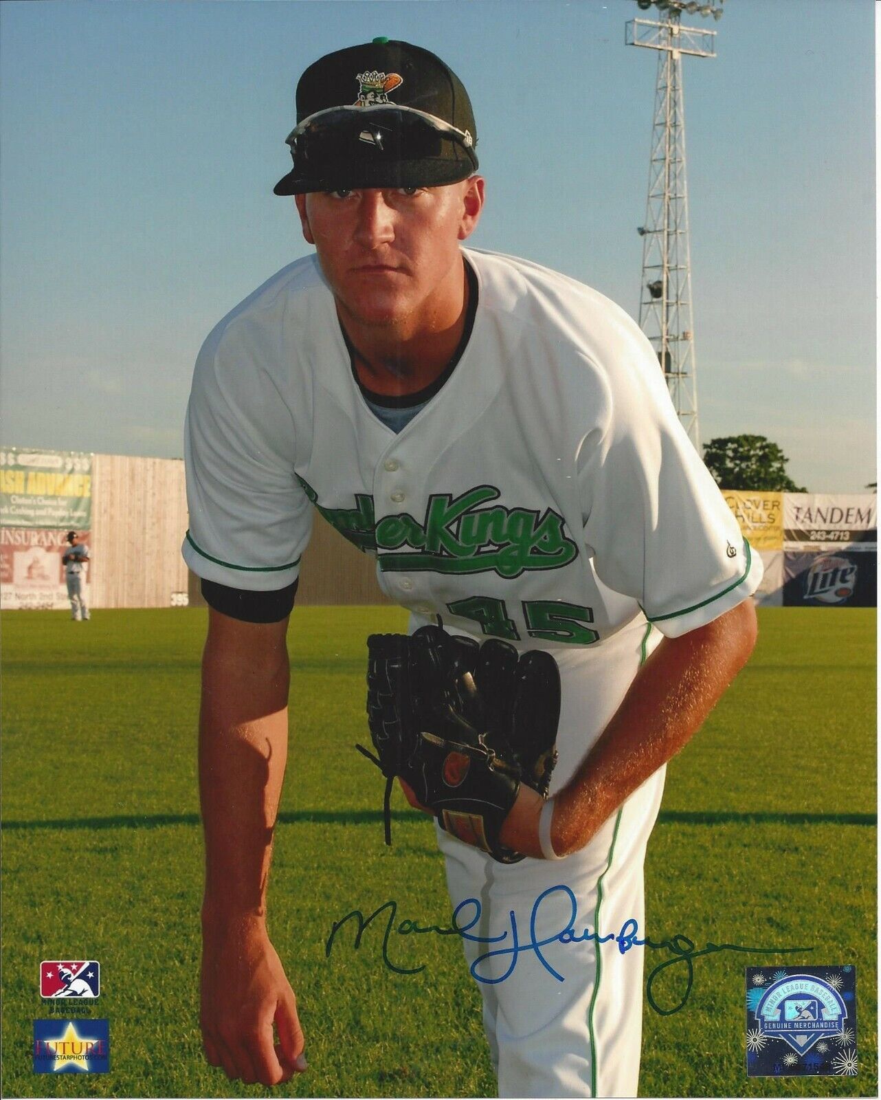 Mark Hamburger autographed 8x10 Clinton LumberKings#S971