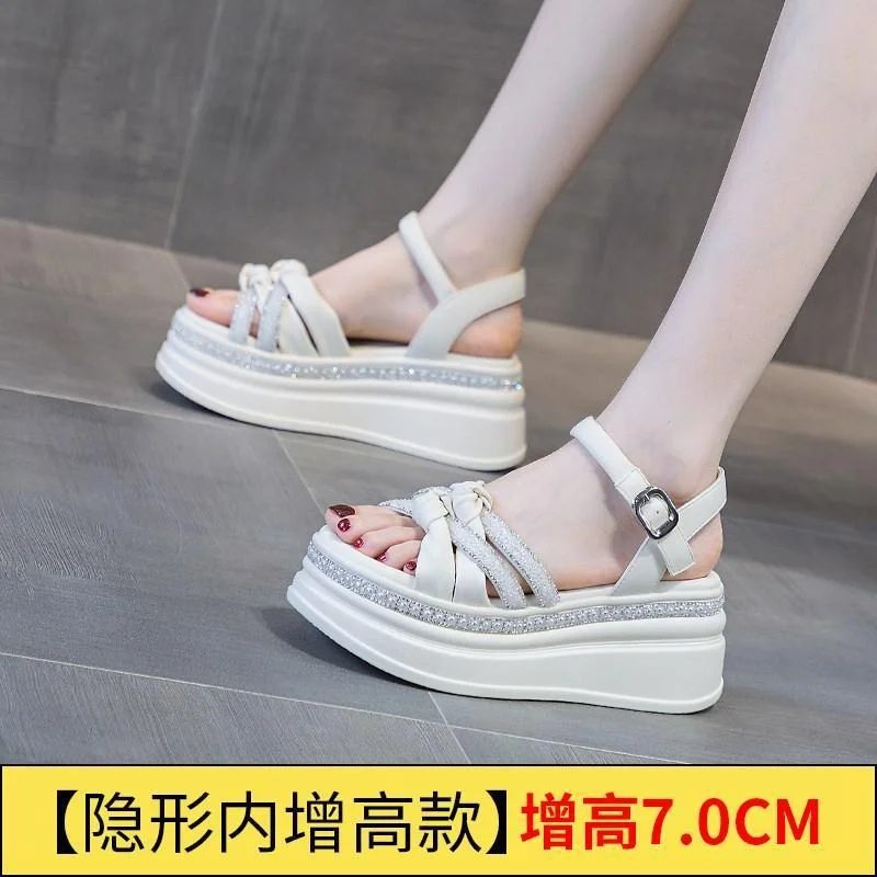 Colourp Colourp New Summer Super Fire Slope With Platform Platform Beach Fashion