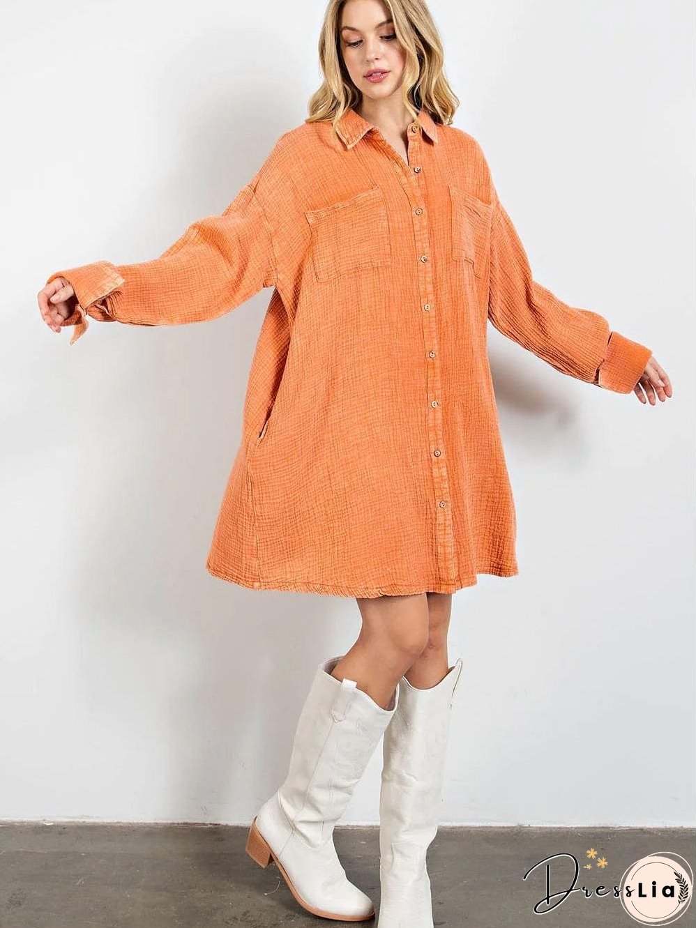 Autumnal-Colored Mini Dress