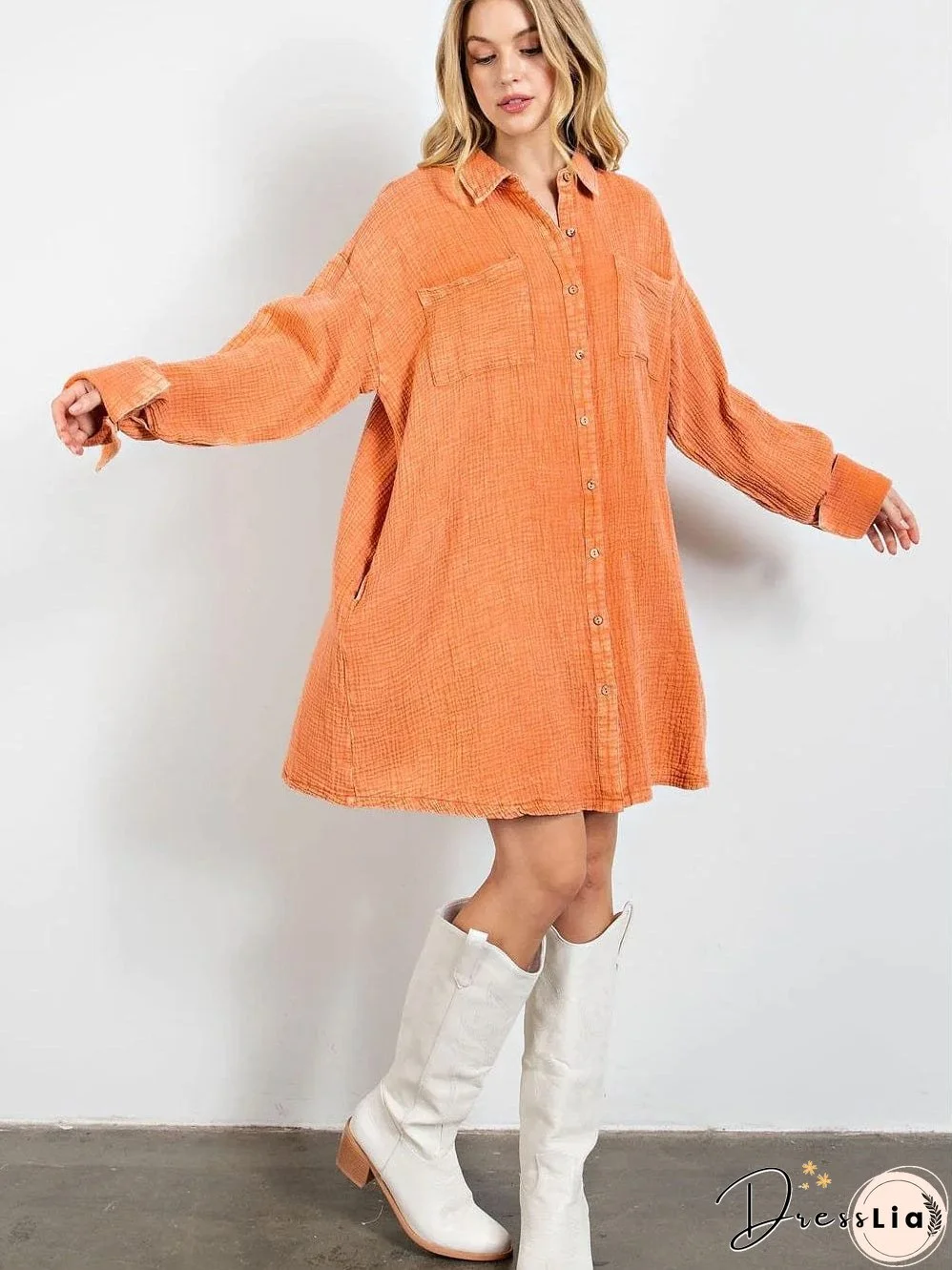 Autumnal-Colored Mini Dress