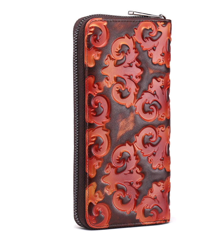 Mature Ladies Creative Top Layer Leather Vintage Wallet