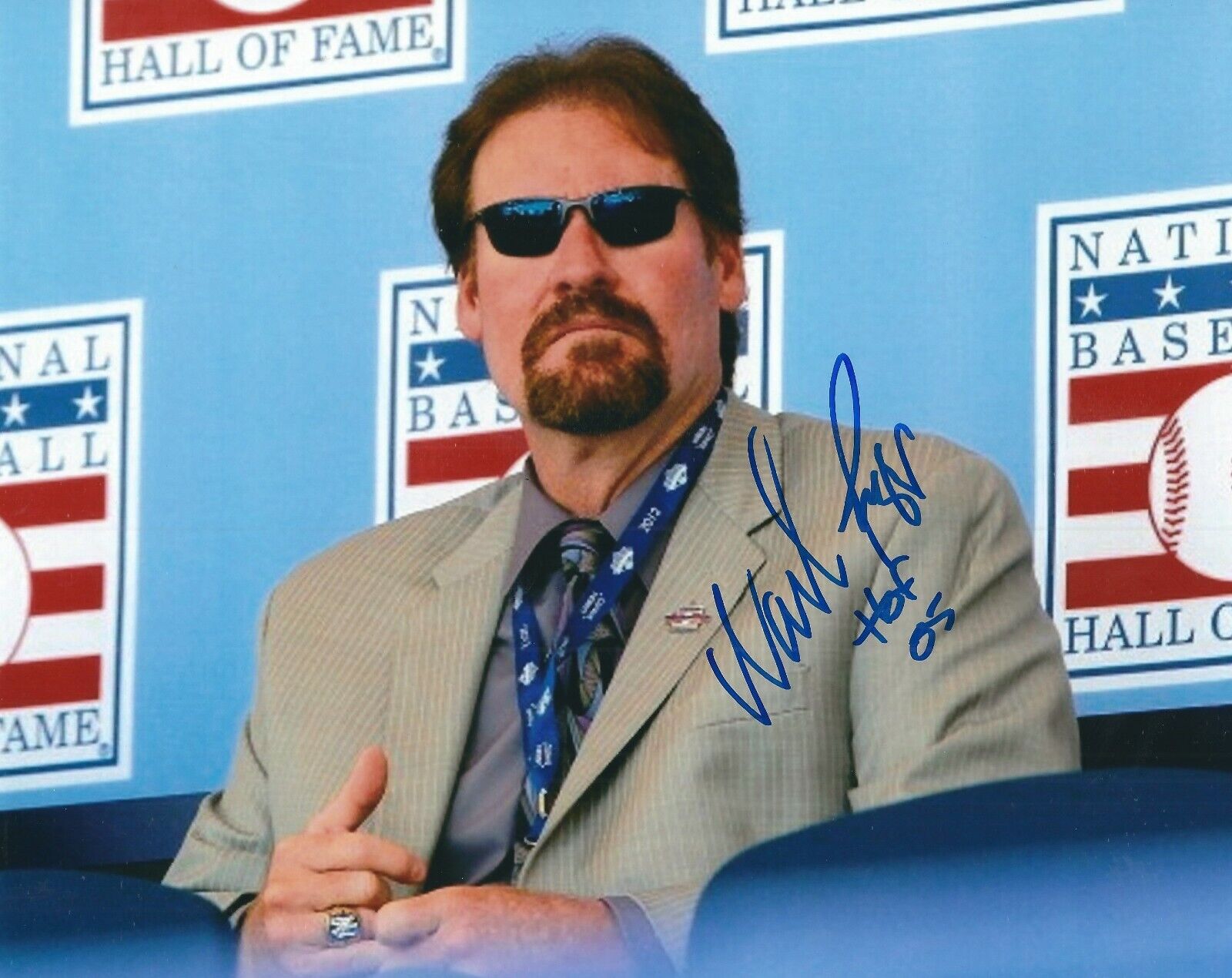 Signed 8x10 WADE BOGGS HOF Boston Red Sox Autographed Photo Poster painting - COA