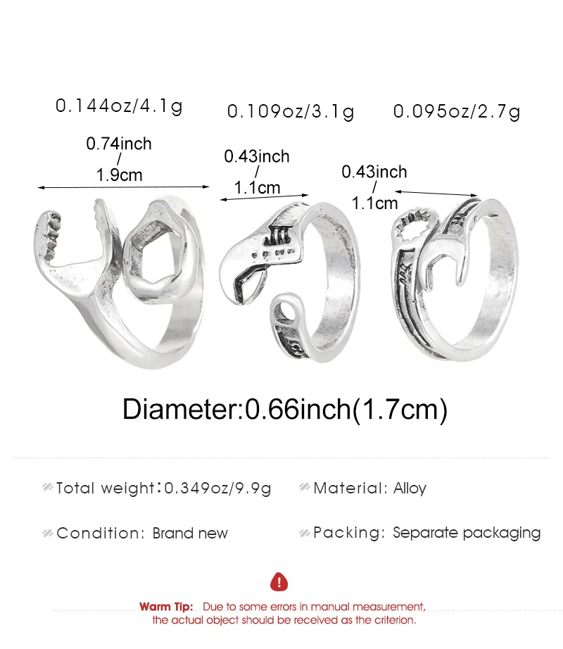 Wrench and Pliers Type Rings