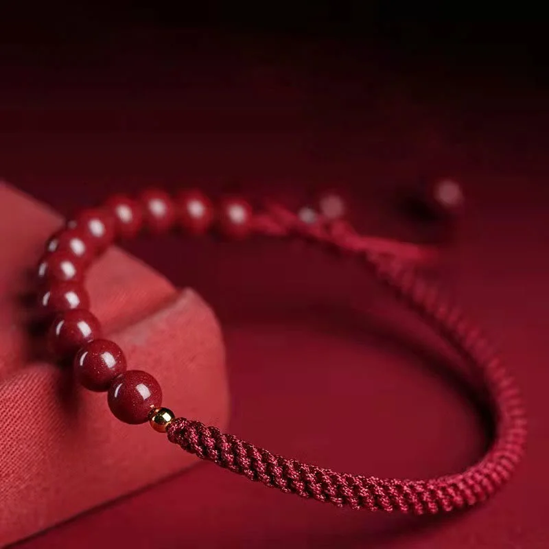 Cinnabar King Kong Knot Blessing String Bracelet