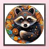 Raccoon-18CT Stamped Cross Stitch 25*25cm/9.84*9.84in tapestrymarket