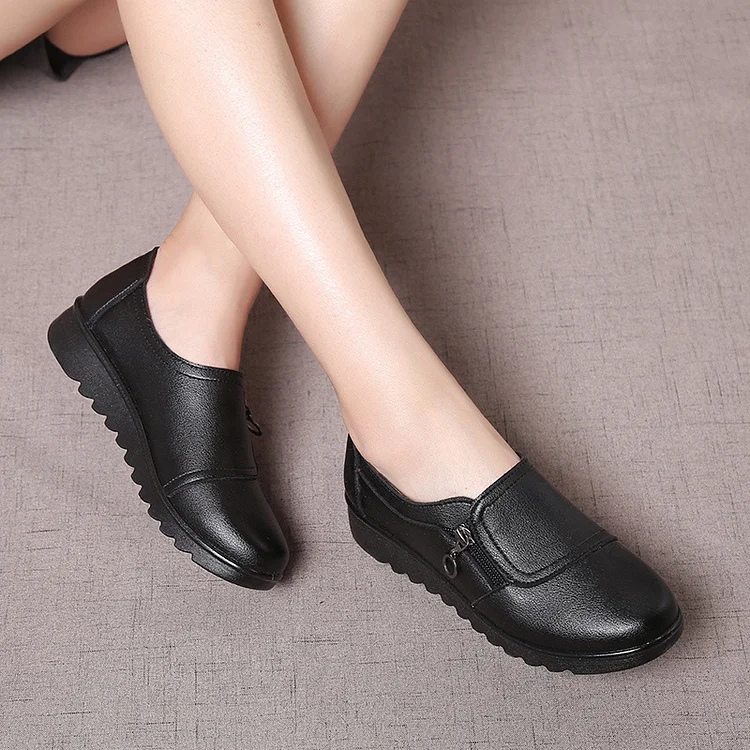 Wide Fitting Shoes Genuine Leather Casual Women Shoes  Stunahome.com