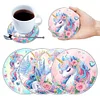 [Upgrade]4Pcs Acrylic Special Shape Horse DIY Waterproof Diamond Painting Coaster