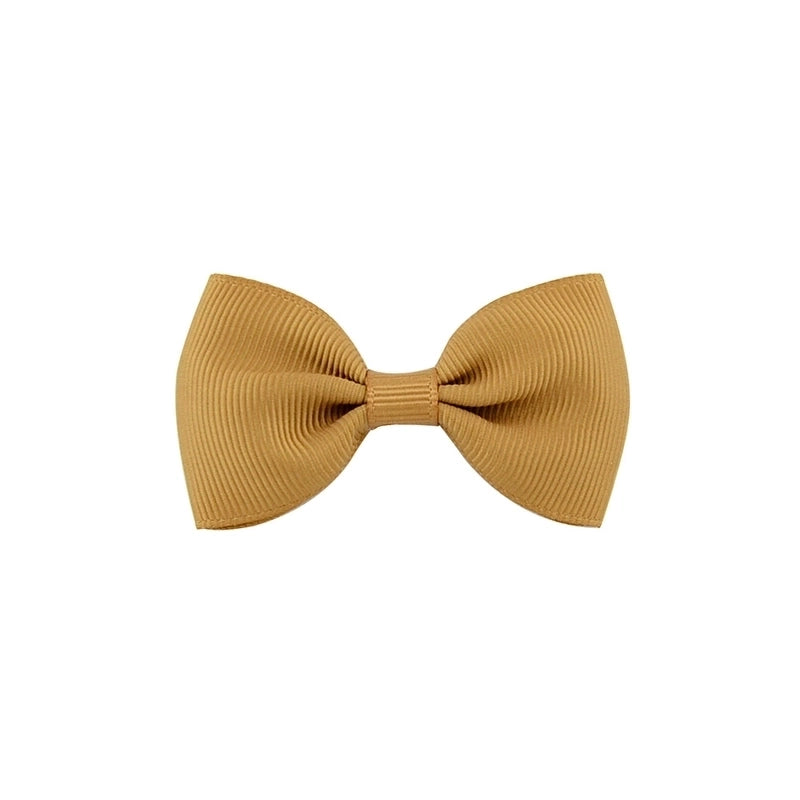 Solid Color Children’s Bow European Version Cute Hairpin Baby Hair Accessories Flat Head Bow Tie 643
