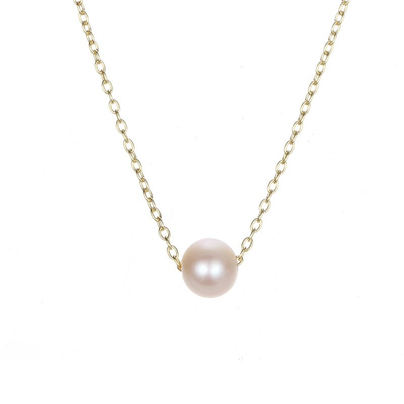   Ladies all-match temperament pearl stainless steel necklace - Neojana