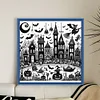 Halloween House-11CT Stamped Cross Stitch 50*50cm/19.69*19.69in