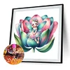 Diamond Painting-DIY Full Square Drill Green Cute Flower Fairy(35*35CM)