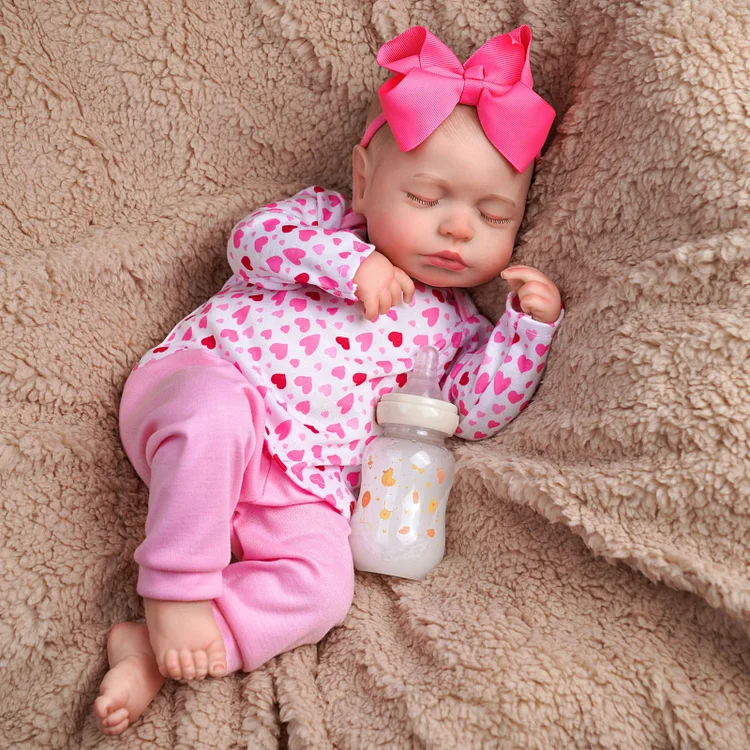 Babeside Lucy 20'' Adorable Reborn Baby Doll Sleeping Girl Pink Suit