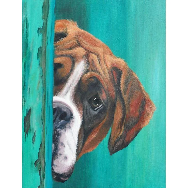 Full Round Diamond Painting Peep Dog (40*30cm)