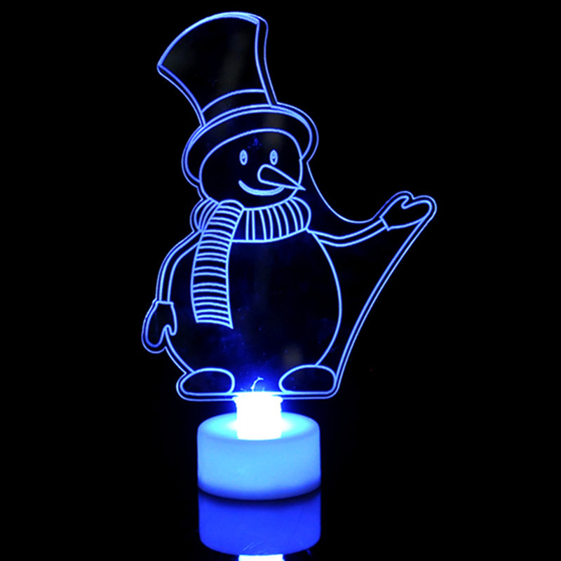 Tegooe 3D Engraved Acrylic LED Mini Night Light - Christmas Decor