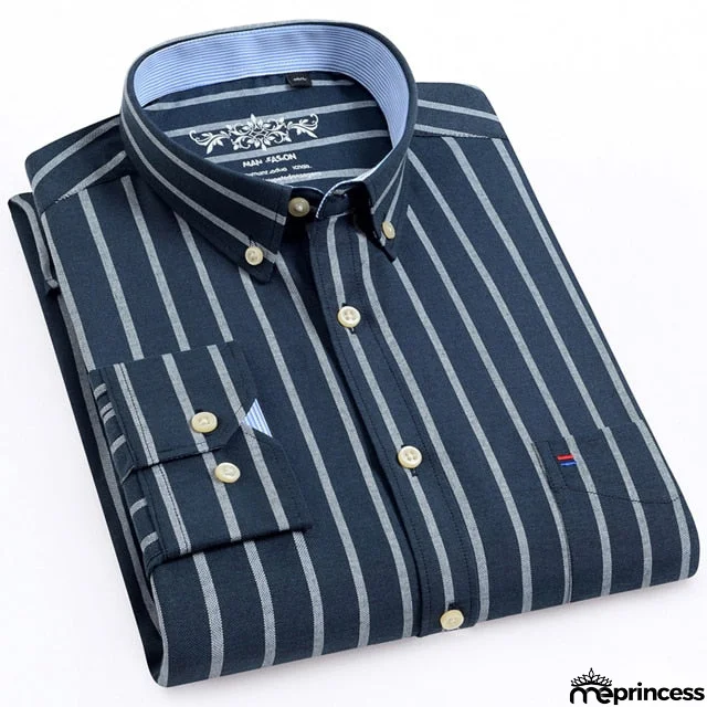 Men's Polyester Turndown Collar Full Sleeves Casual Wear Shirts