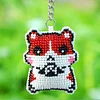 Bead Embroiderys - Hamster Beaded Counted Cross Stitch Keychain Ornament Kit for Adults Beginners