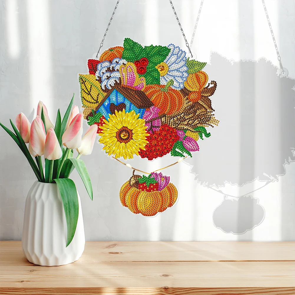 DIY Diamond Painting Hanging Christmas Wreath - Halloween