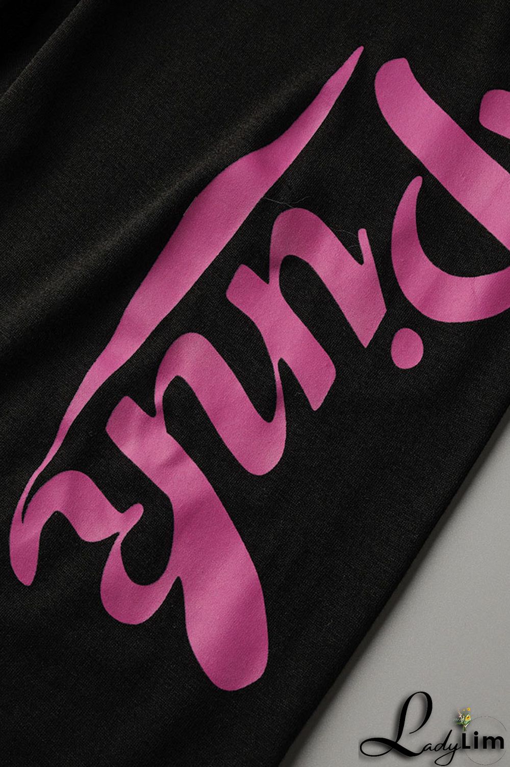 Black Fashion Casual Sportswear Letter Print Basic U Neck Sleeveless Two Pieces