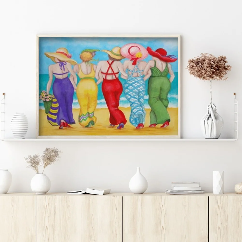 Women on Beach - Paint By Number(50*40cm)
