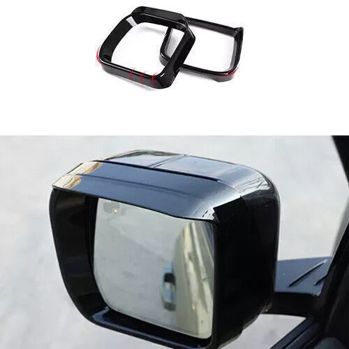 Dronehint Gloss Black Eyebrow Trim Rear View Mirror Rain For Land Rover Defender 2020~2023 (For: Land Rover) Parts