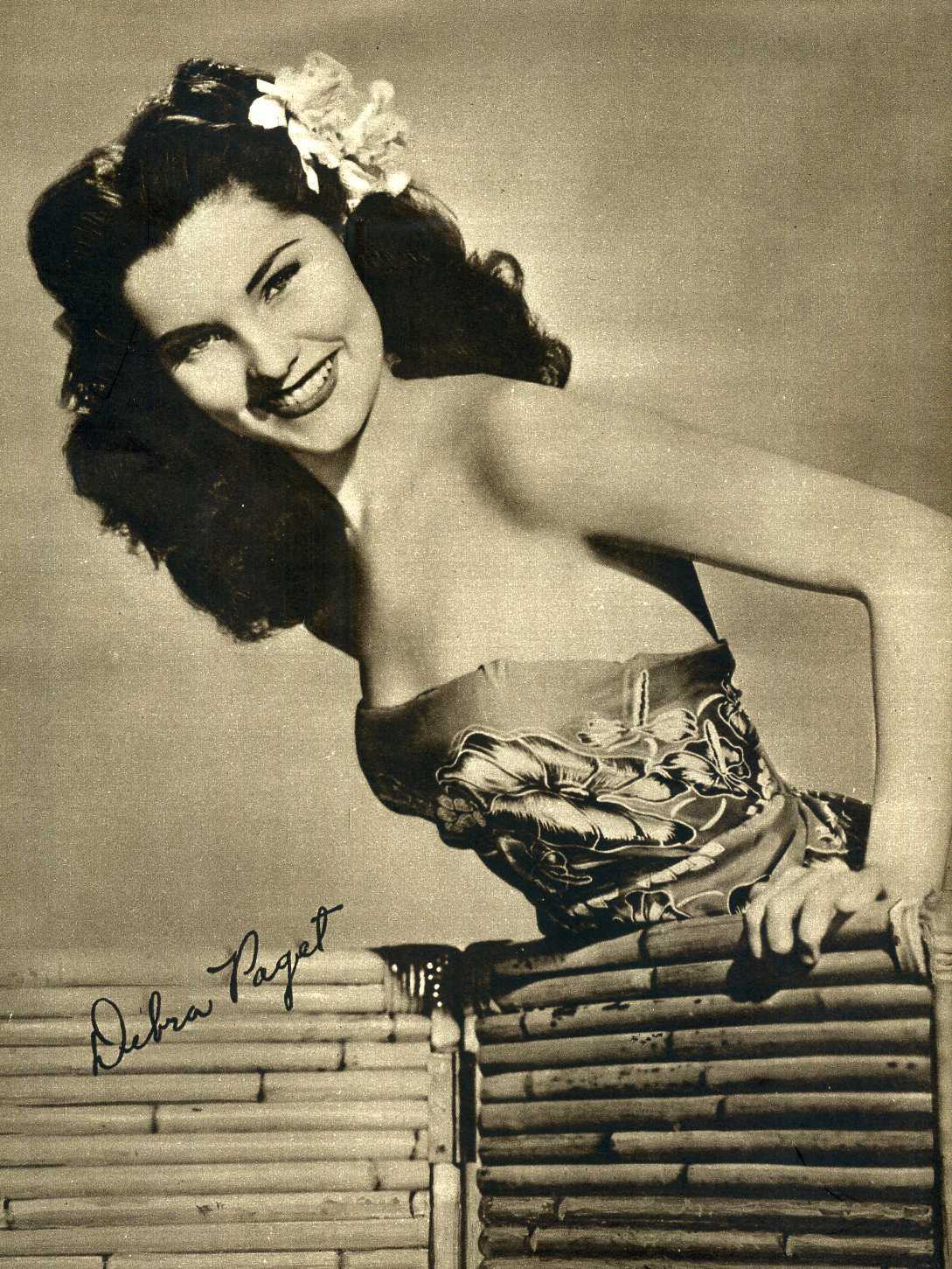 DEBRA PAGET Signed Photo Poster paintinggraph - Stunning Film Actress - Preprint