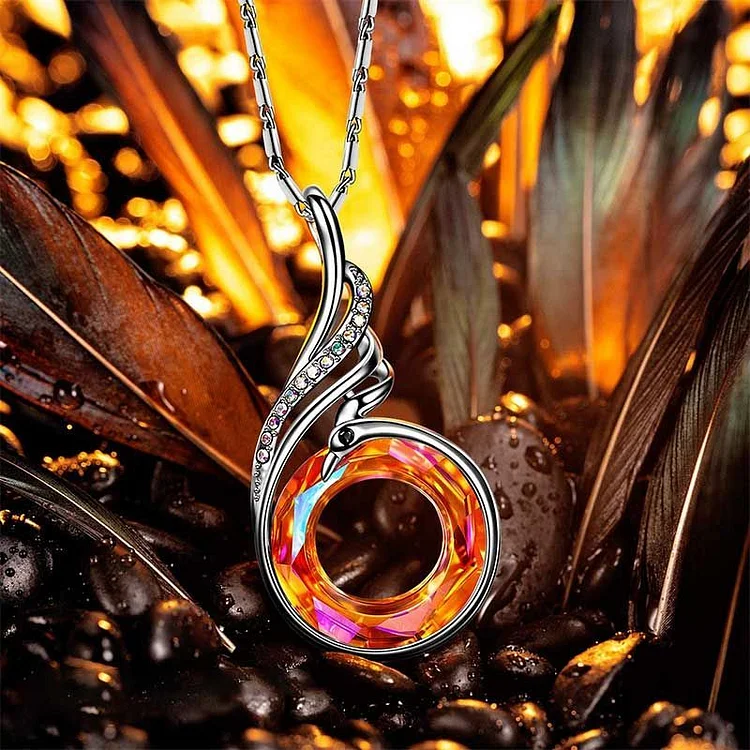 For Friends - We Rise From Ashes Phoenix Crystal Necklace