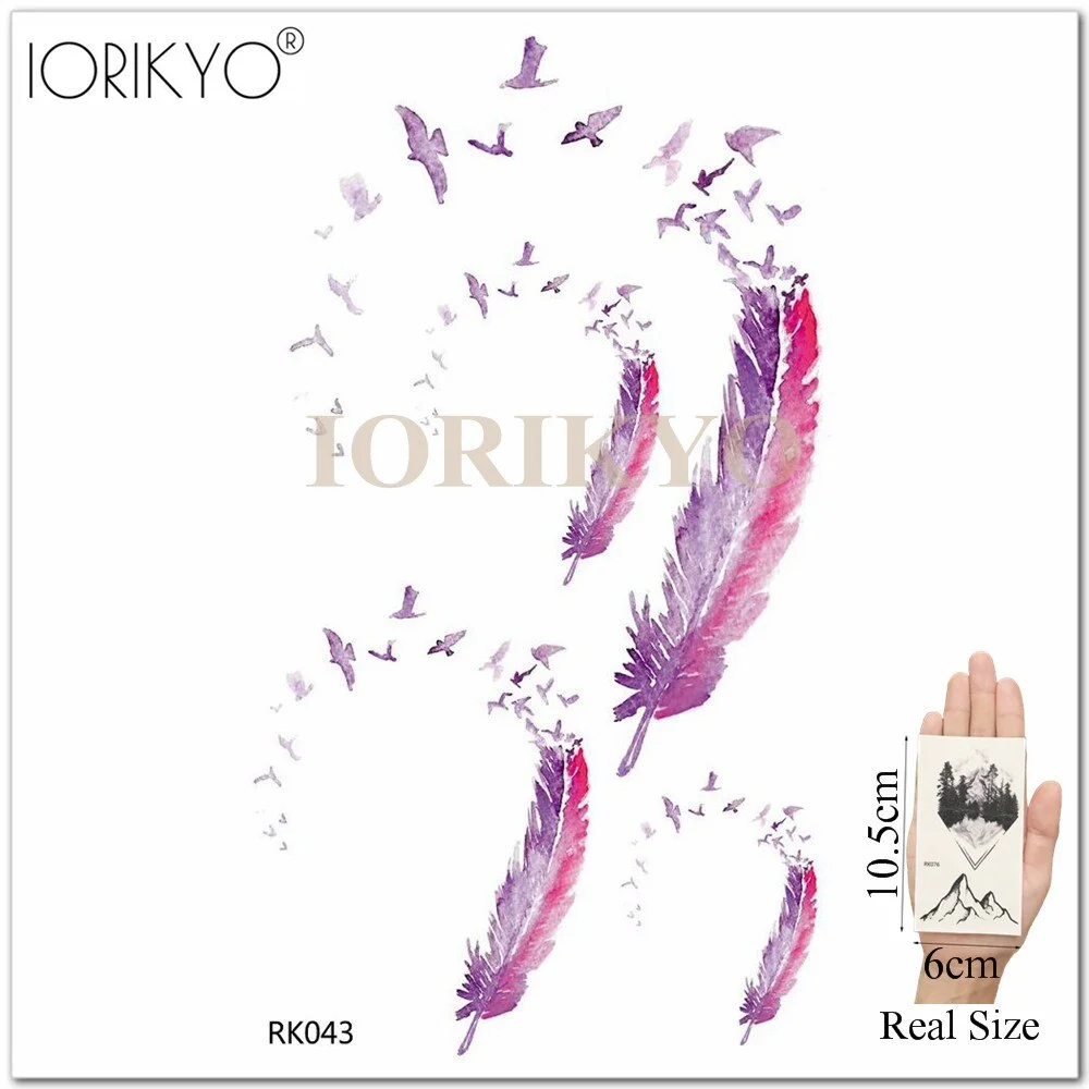 Cartoon Water Color Girls Tattoo Stickers Temporary Children Tattoo Women Stickers Ocean Jellyfish Beauty Flash Tatoos Cute