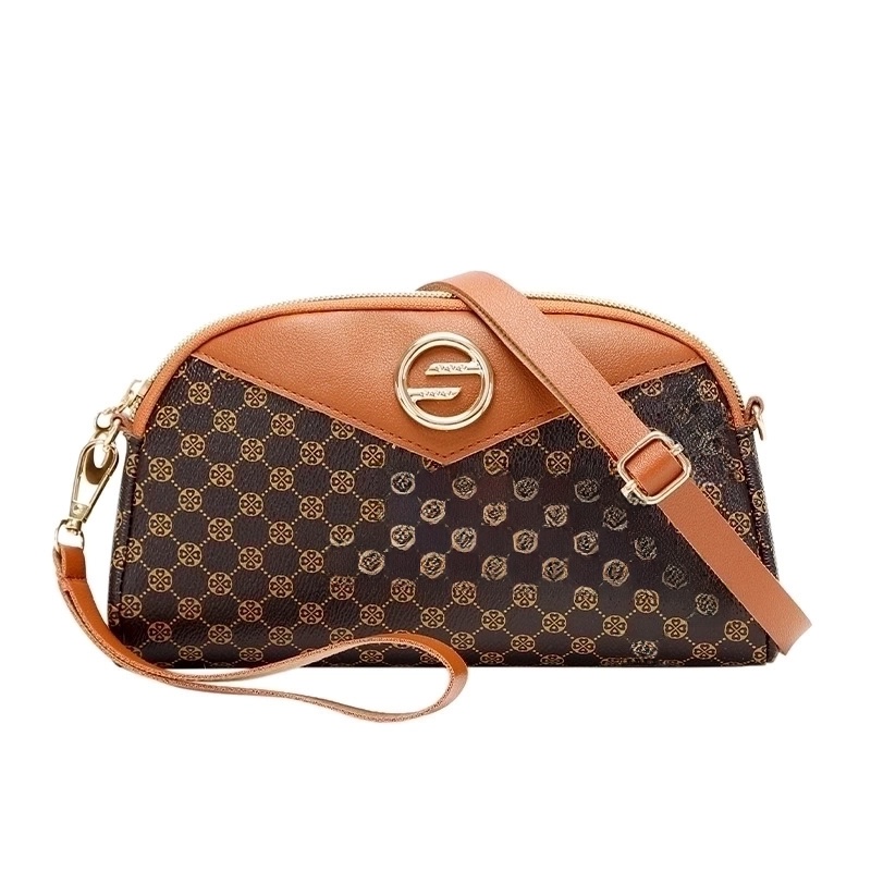 Red Khaki Black Pu Leather Printing Shell Evening Bags