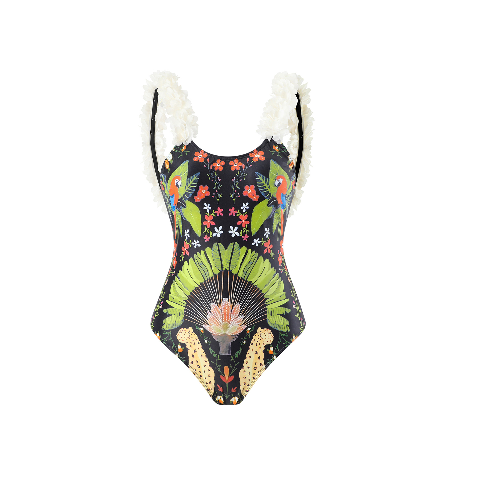 Rotimia Casual Retro Floral Print One-piece Swimsuit