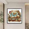 World Map-11CT Stamped Cross Stitch 60*60cm/23.62*23.62in(Big Size)