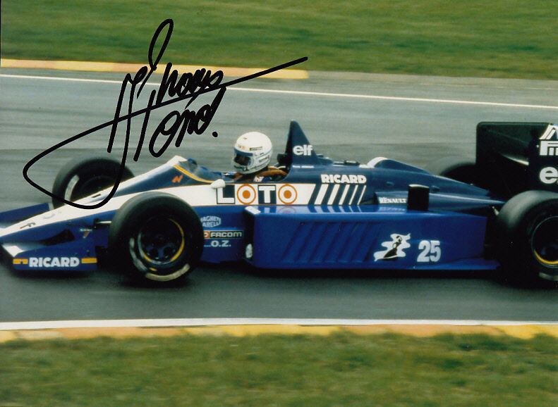 Rene Arnoux Hand Signed Ligier Photo Poster painting 8x6 1.